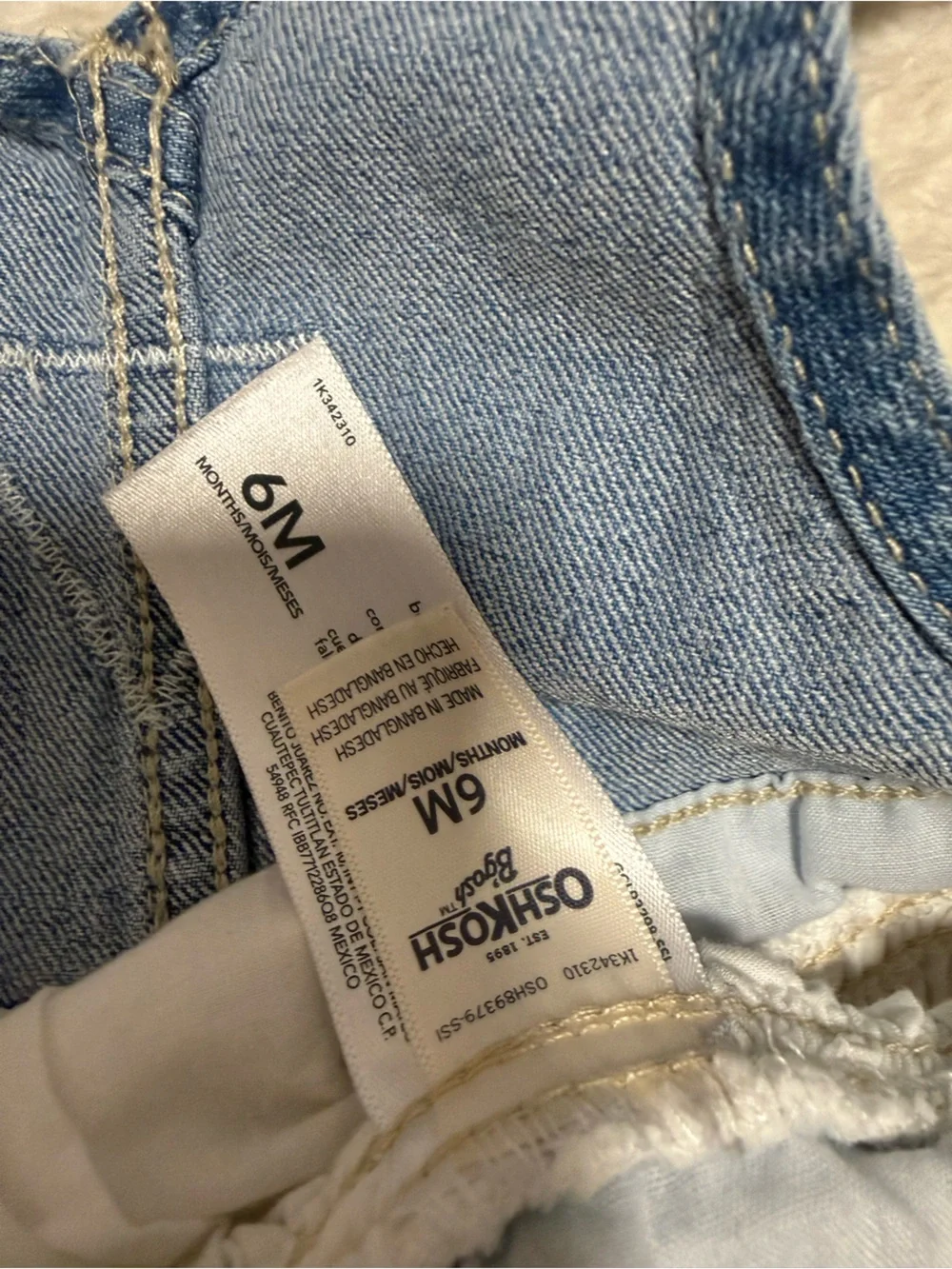 OshKosh B'gosh Light Blue Denim and Eyelet Baby dress